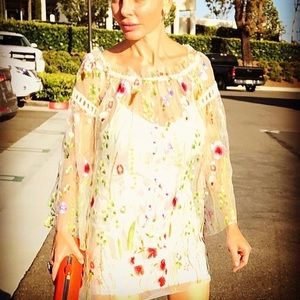 Monaco sheer floral dress